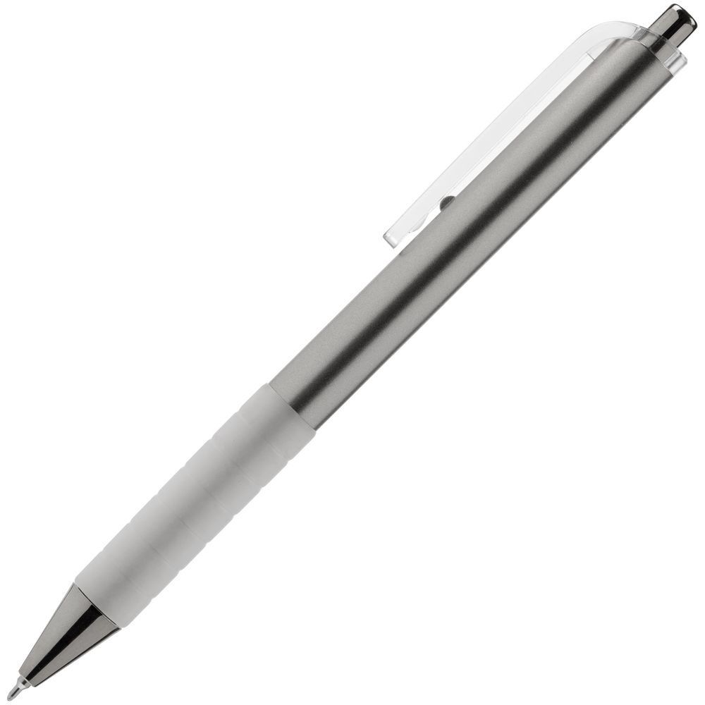 Ручка шариковая Easy Grip, серебристая_0