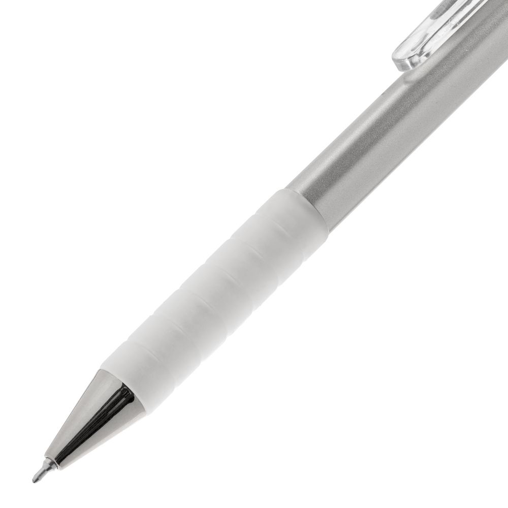 Ручка шариковая Easy Grip, серебристая_2