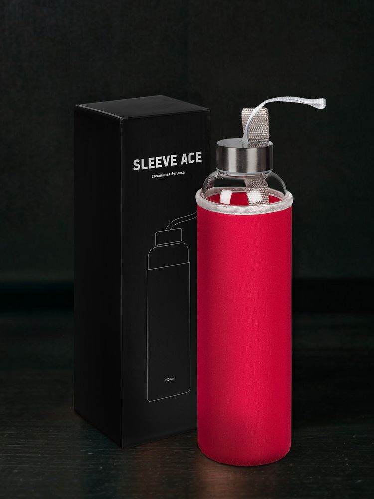 Бутылка для воды Sleeve Ace, красная_6