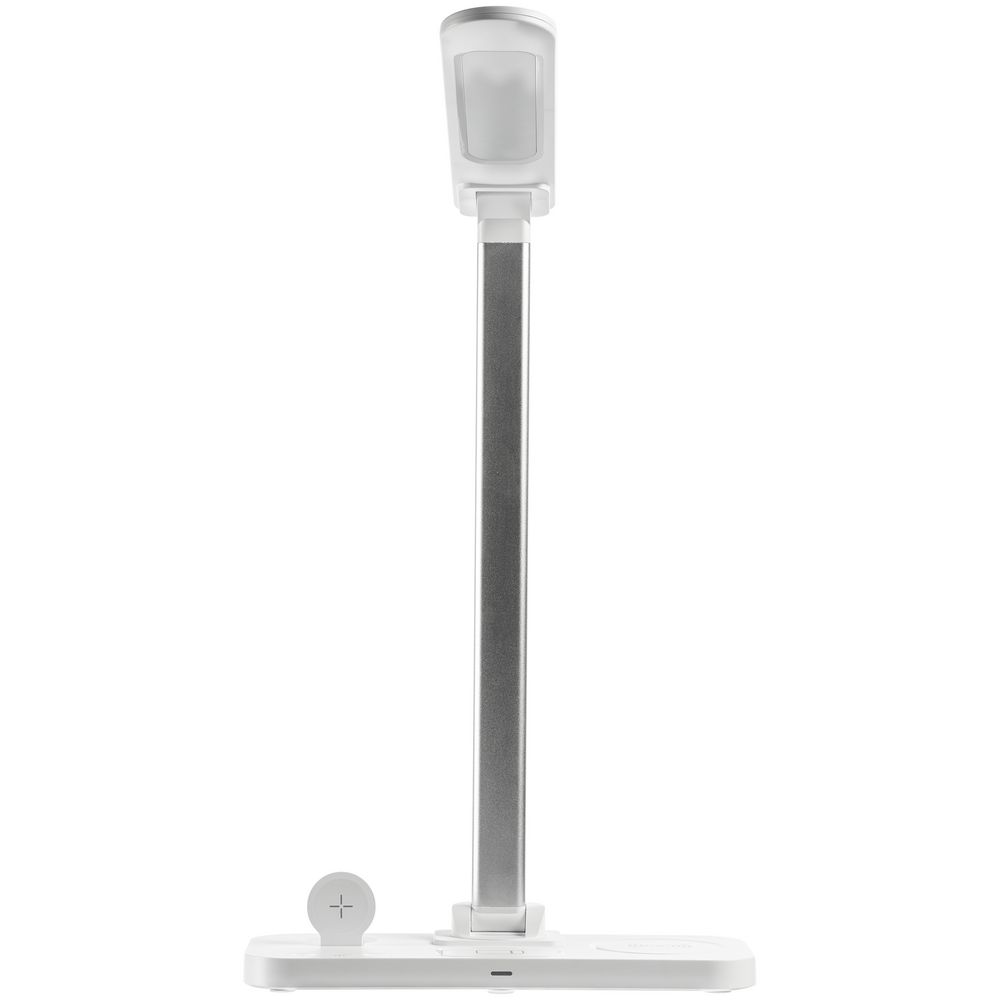 Настольная лампа с беспроводной зарядкой Power Light, белая_2