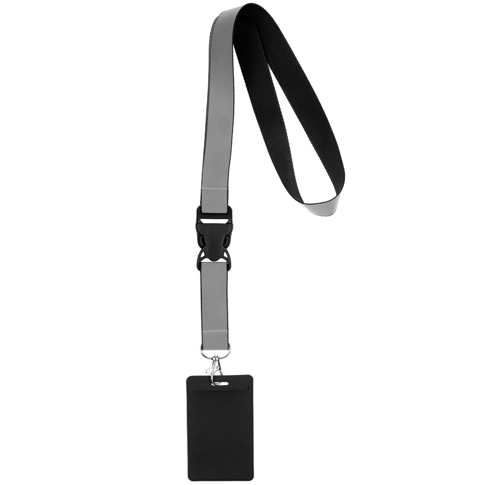 Лента светоотражающая Interlevel, черная с серым_4