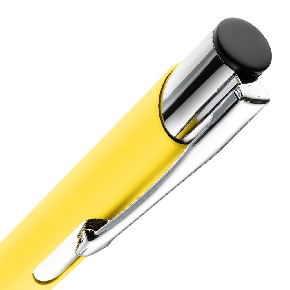 Ручка шариковая Keskus Soft Touch, желтая_2