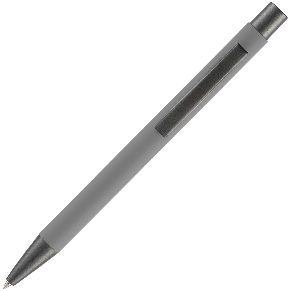 Ручка шариковая Atento Soft Touch, серая_1