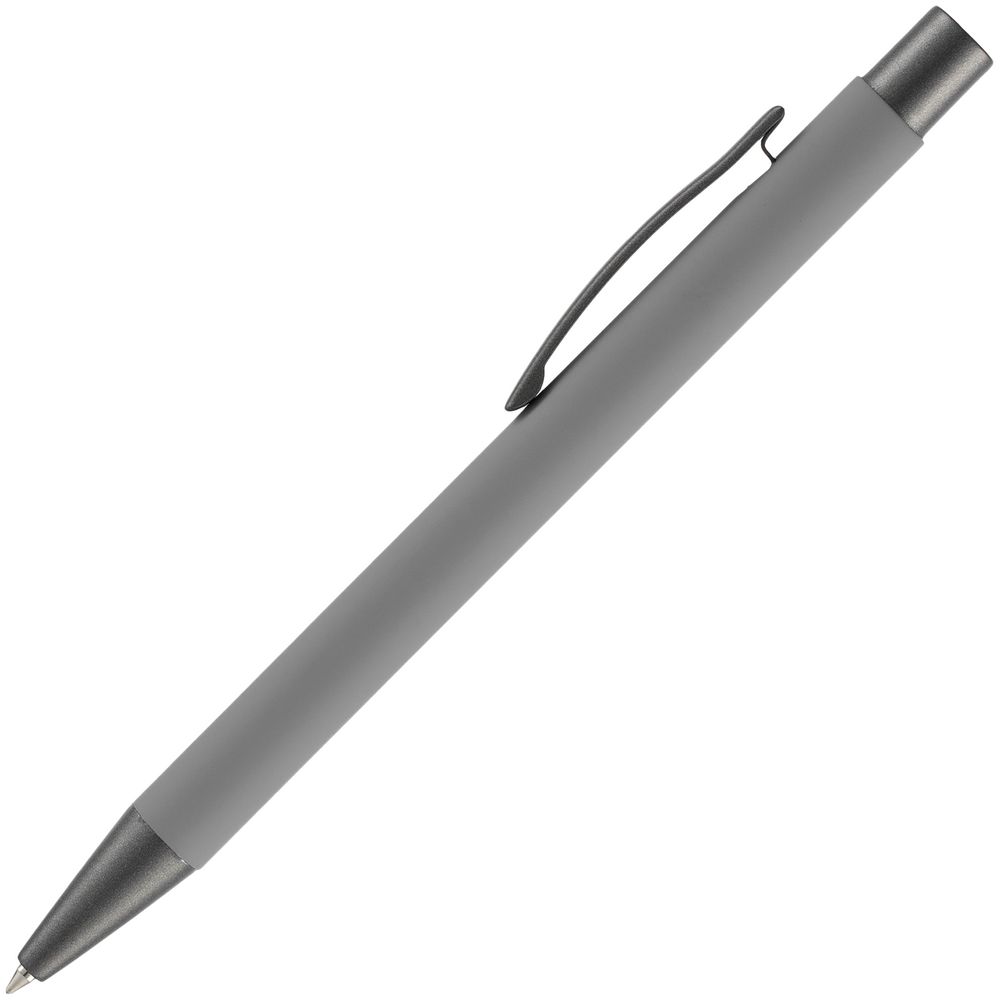 Ручка шариковая Atento Soft Touch, серая_0