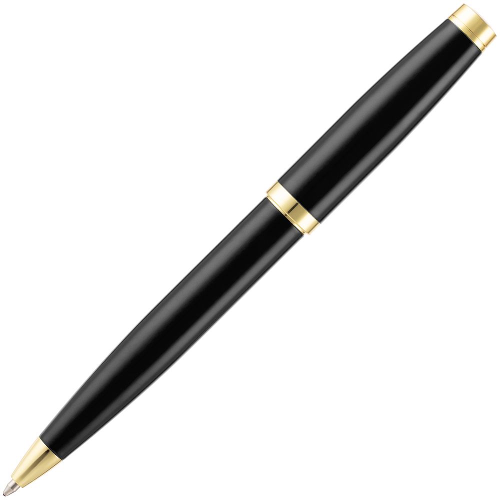 Ручка шариковая Letra Gold, глянцевая, черная_1