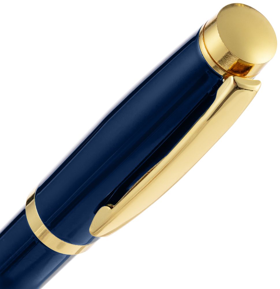 Ручка шариковая Letra Gold, глянцевая, темно-синяя_2