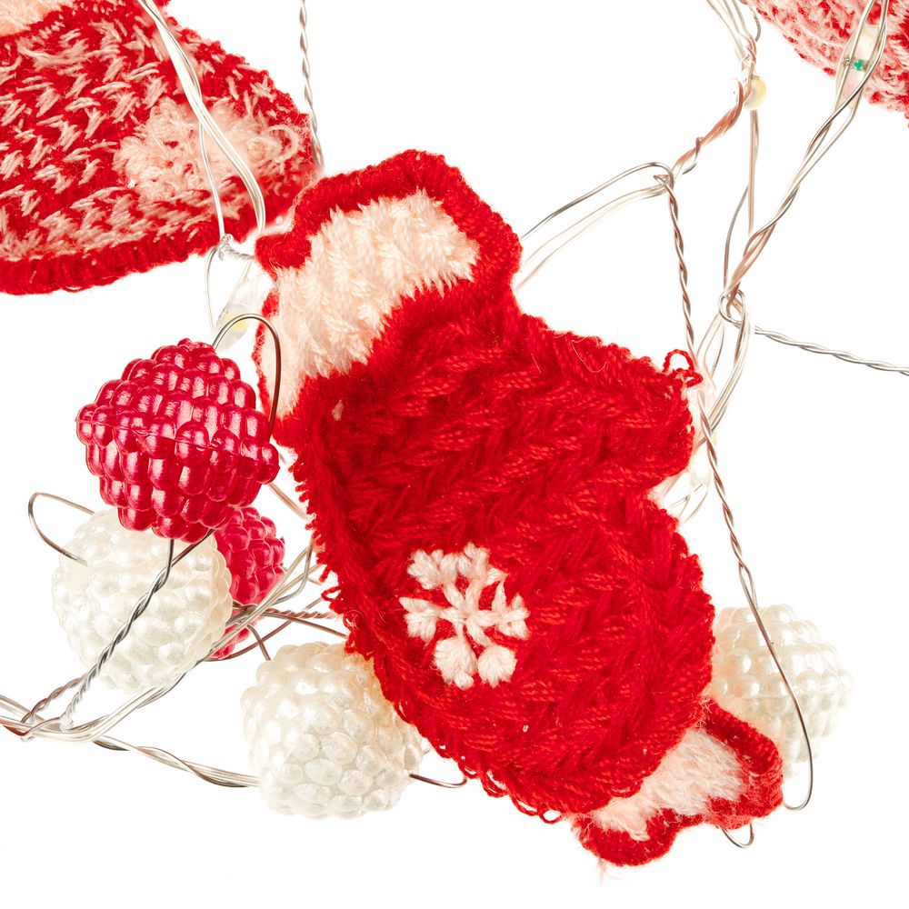 Гирлянда Merry Mittens, красная_2