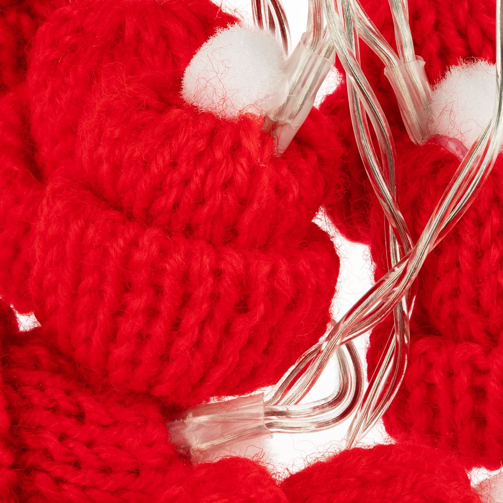 Гирлянда Cosy Poms, красная_2