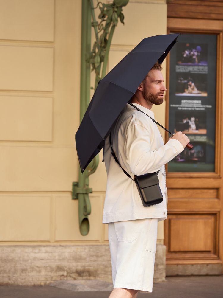 Зонт складной Cloudburst в подарочной упаковке, черный_5