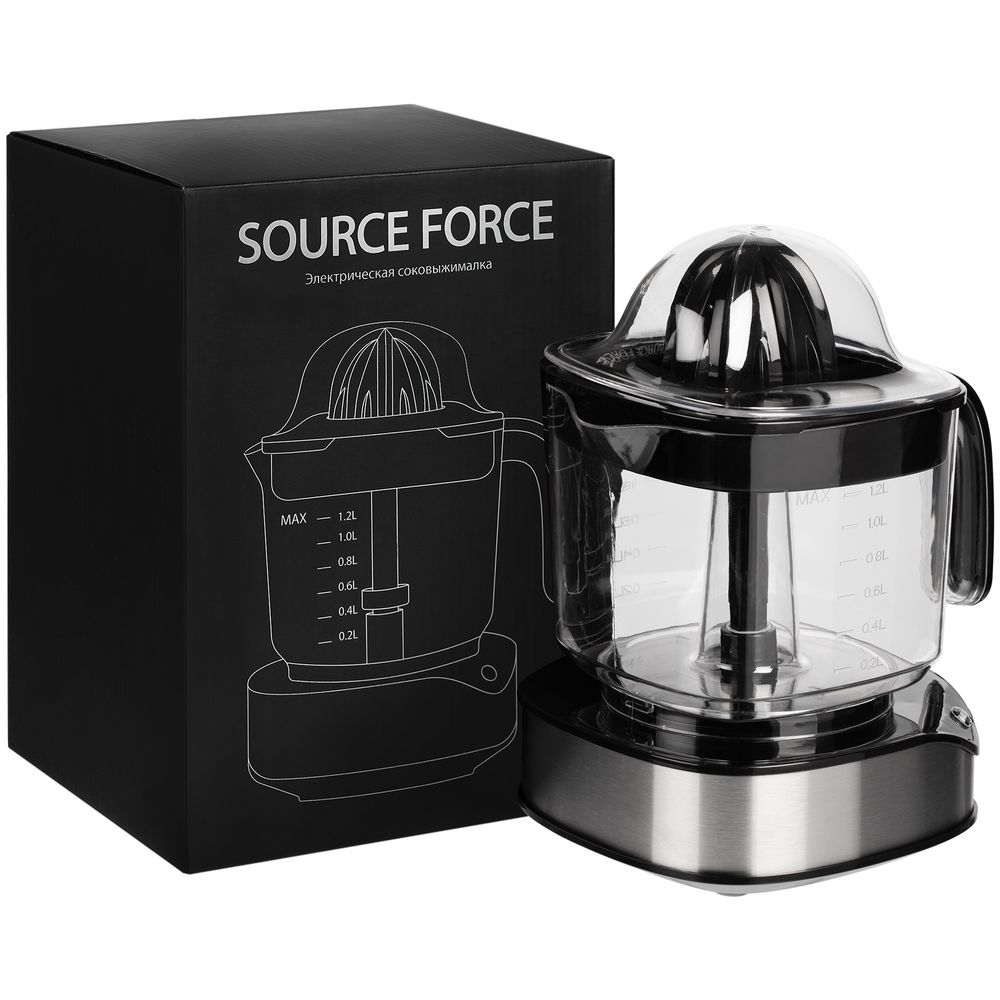 Электрическая соковыжималка для цитрусовых Source Force, серебристо-черная_2