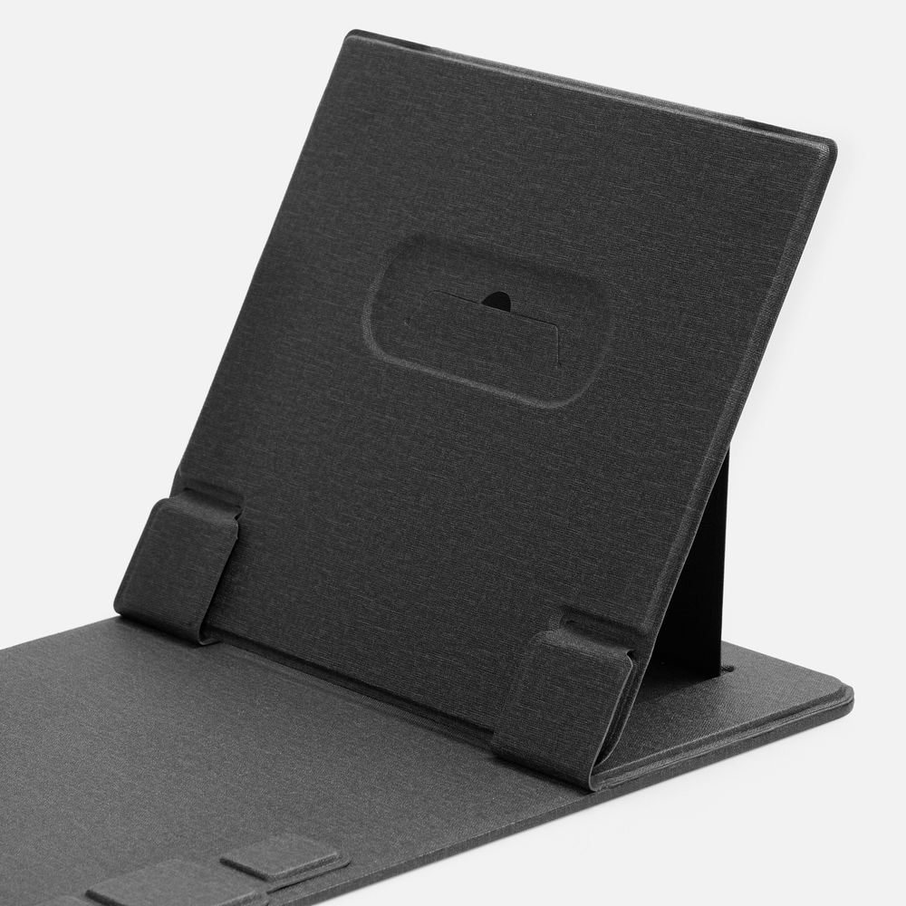 Складной стол для ноутбука с беспроводной зарядкой Kickstand Table, серый_2