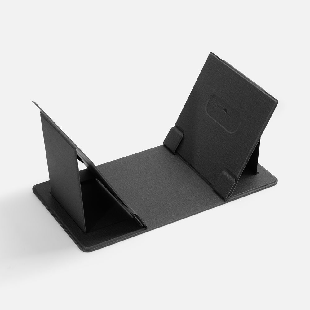 Складной стол для ноутбука с беспроводной зарядкой Kickstand Table, серый_1