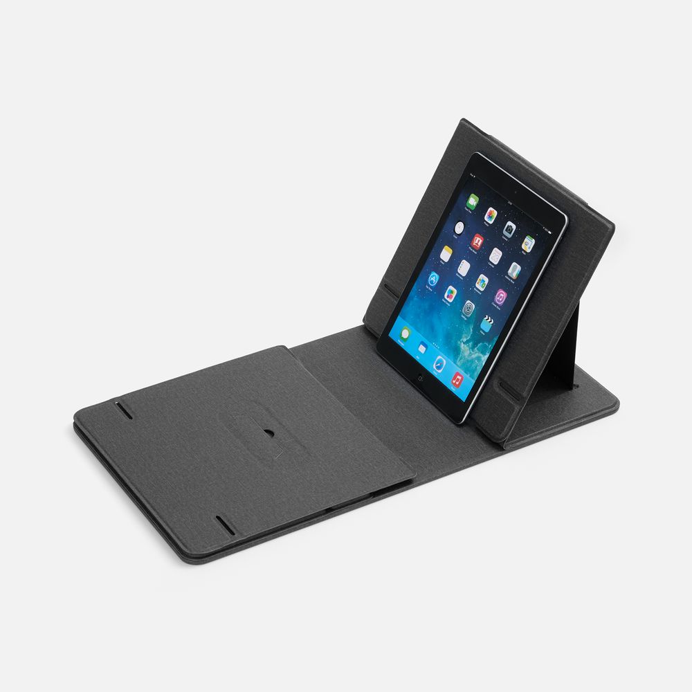 Складной стол для ноутбука с беспроводной зарядкой Kickstand Table, серый_6