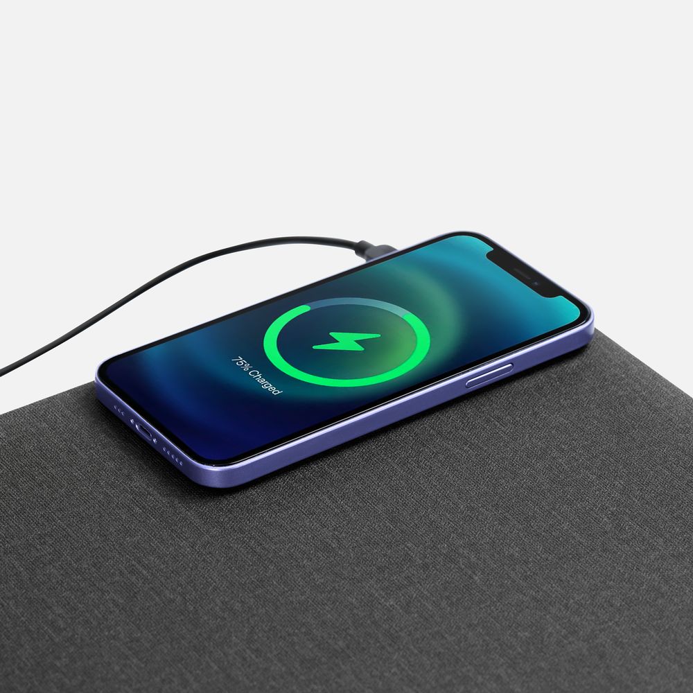 Складной стол для ноутбука с беспроводной зарядкой Kickstand Table, серый_5