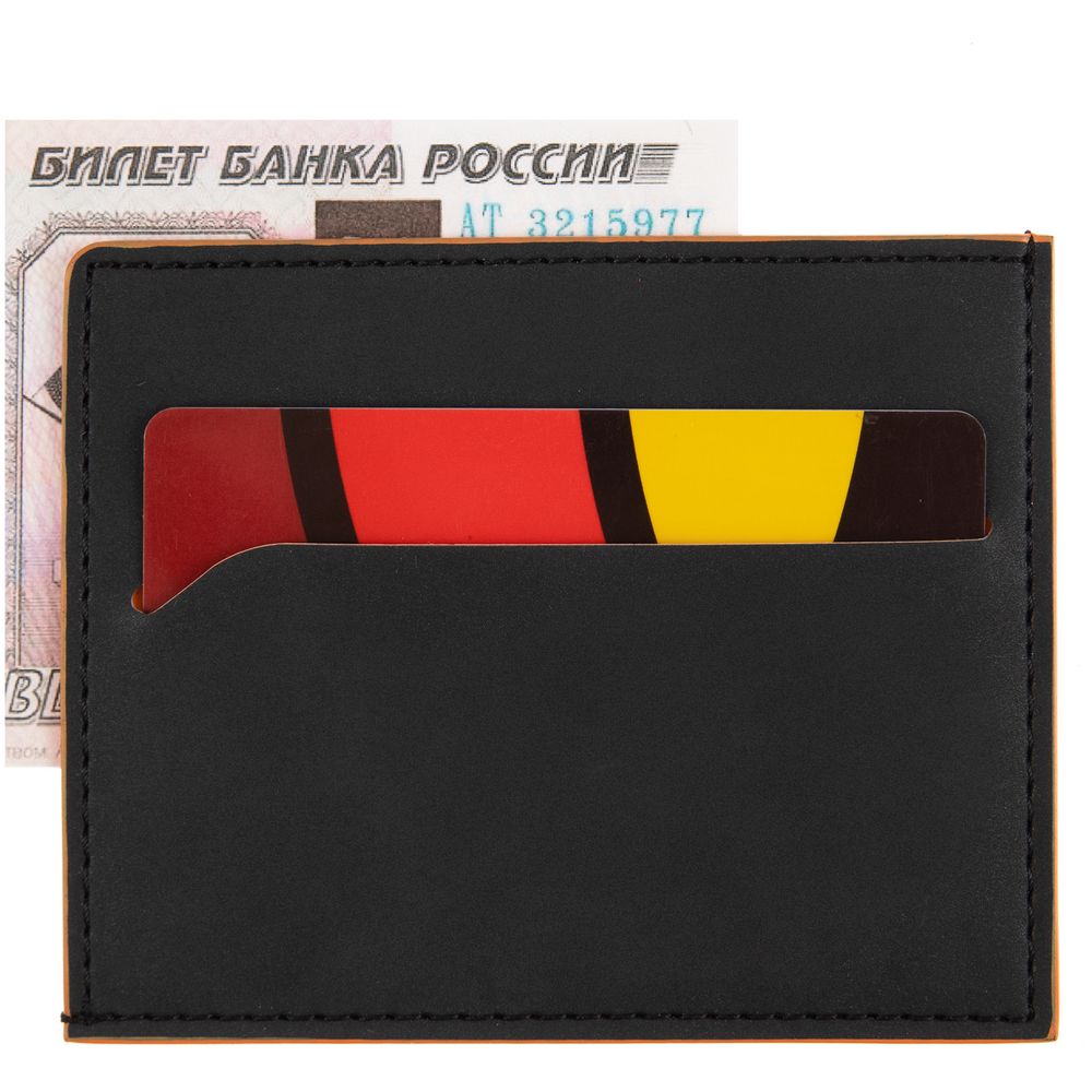 Картхолдер Multimo, черный с оранжевым_2