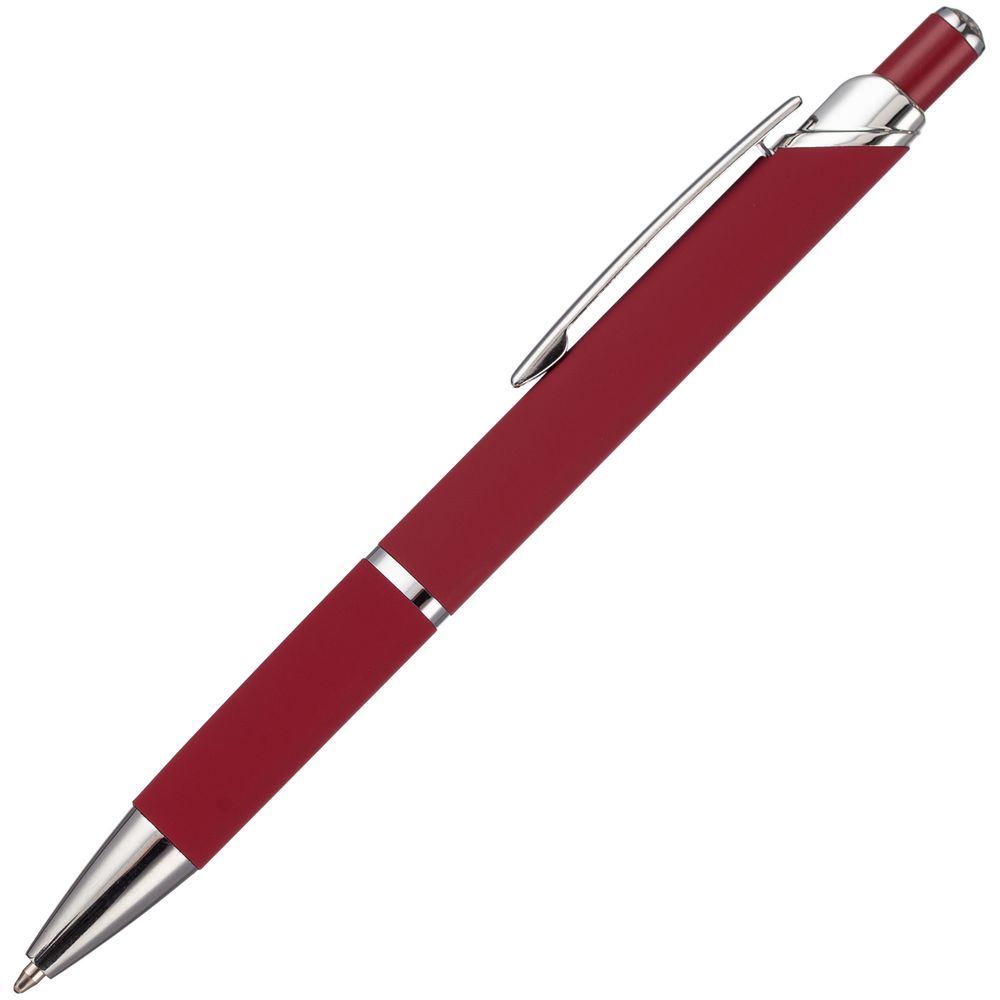 Ручка шариковая Chromos Soft Touch, красная_1