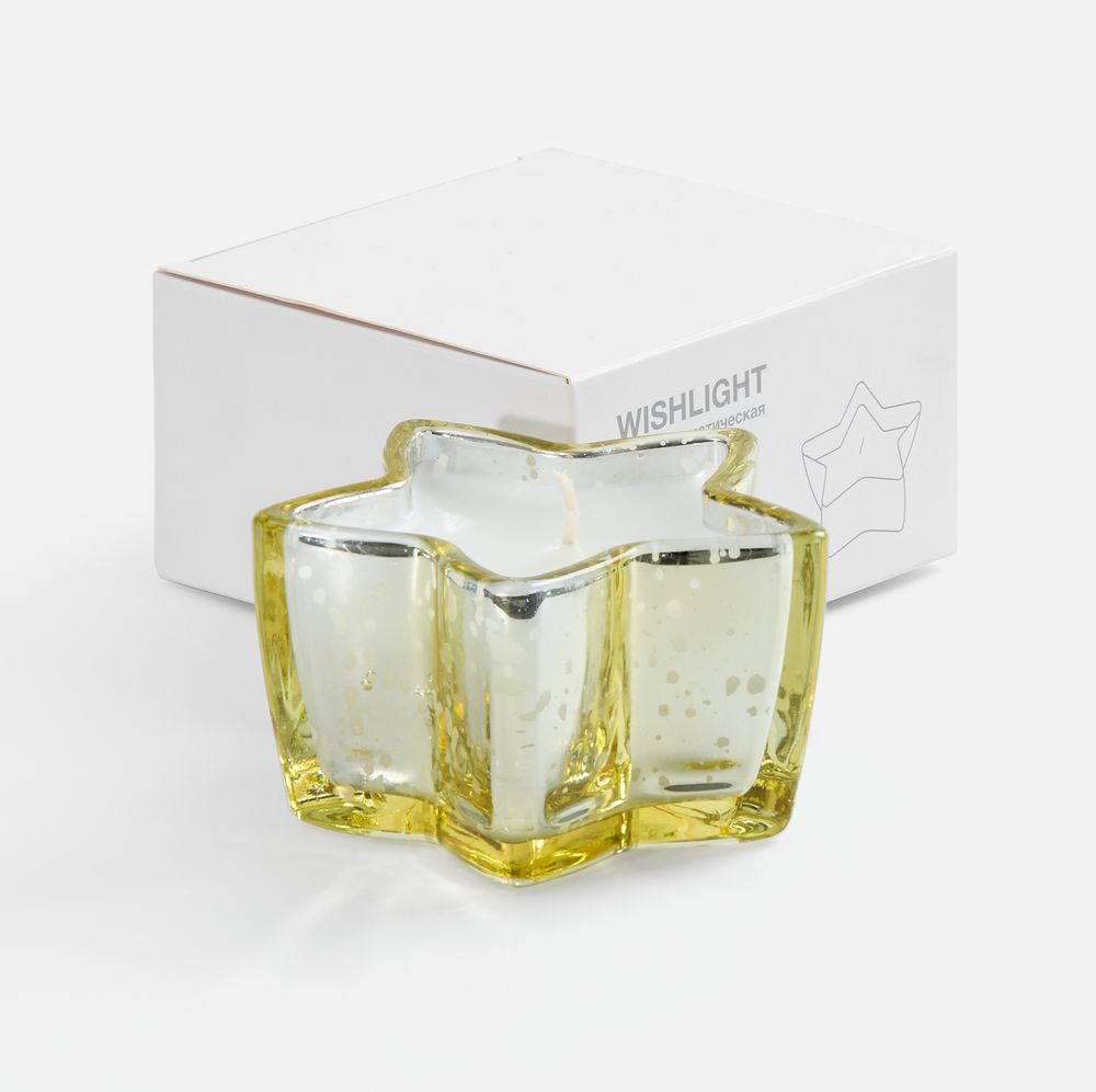 Свеча Wishlight, золотистая_1