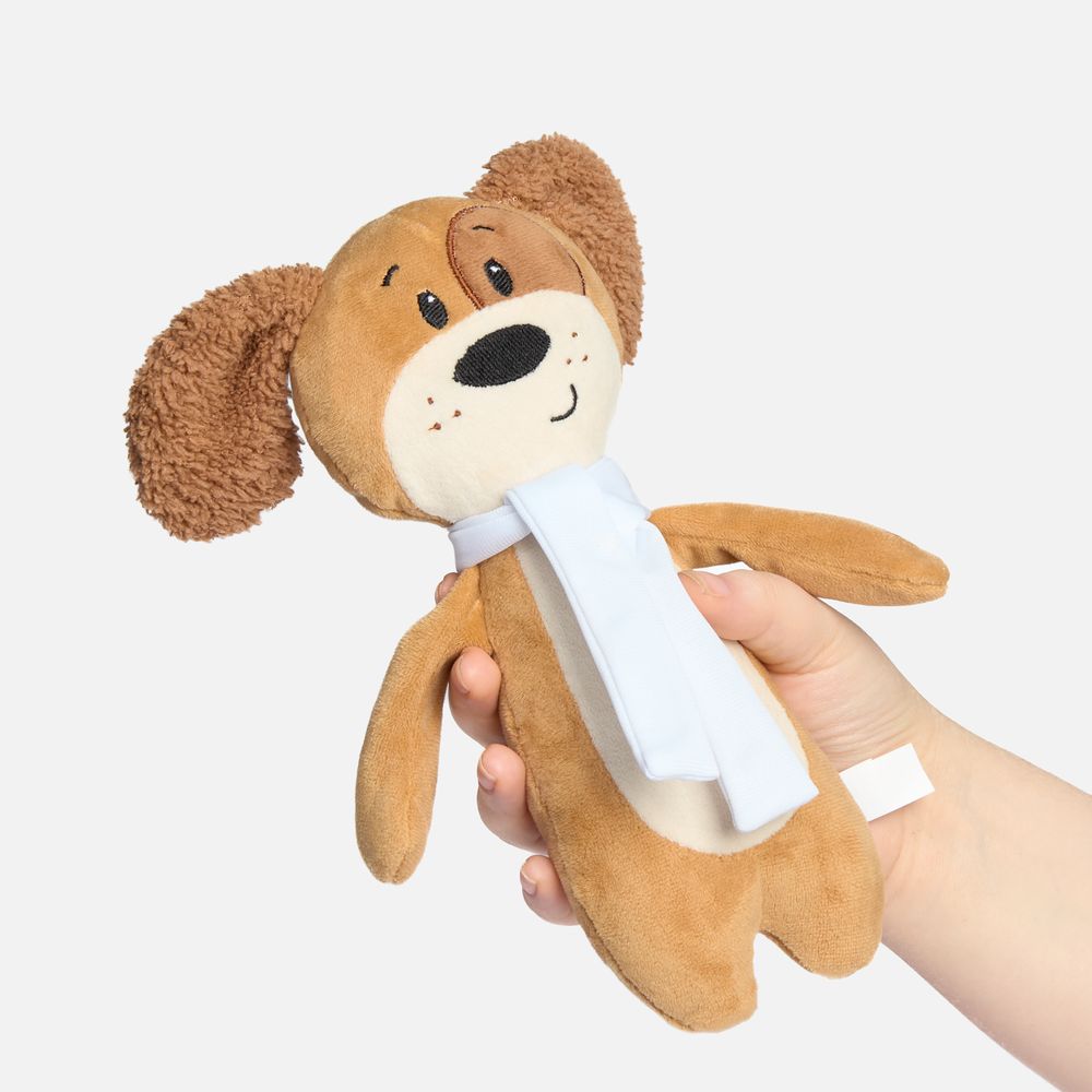 Мягкая игрушка Beastie Toys, собачка с белым шарфом_2