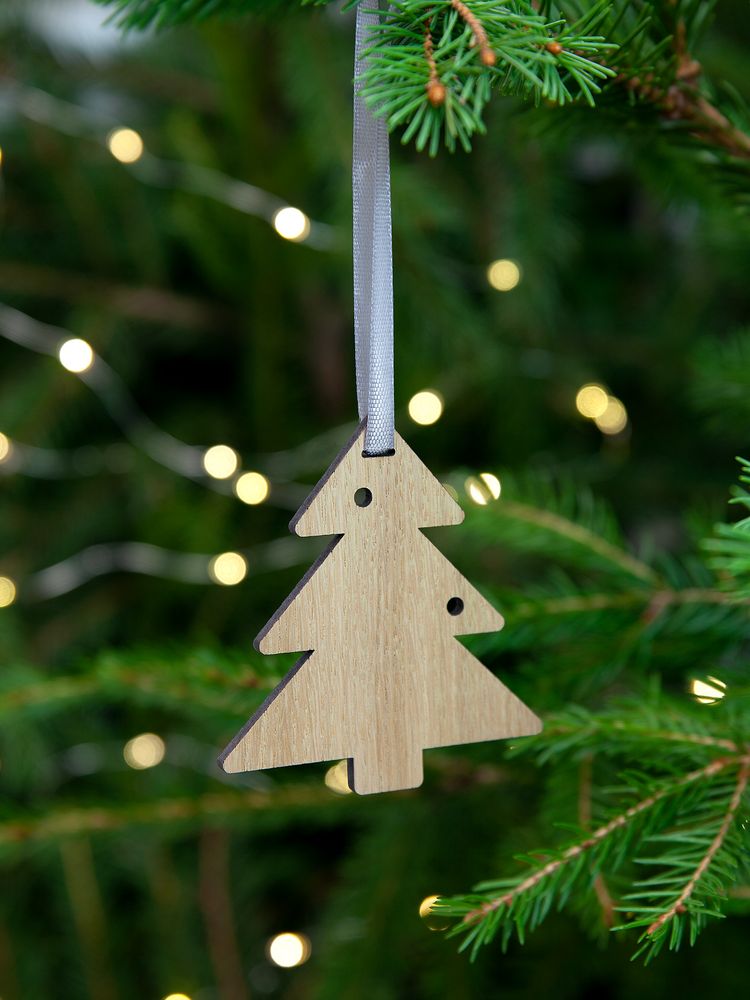 Деревянная подвеска Christmate, елочка_2