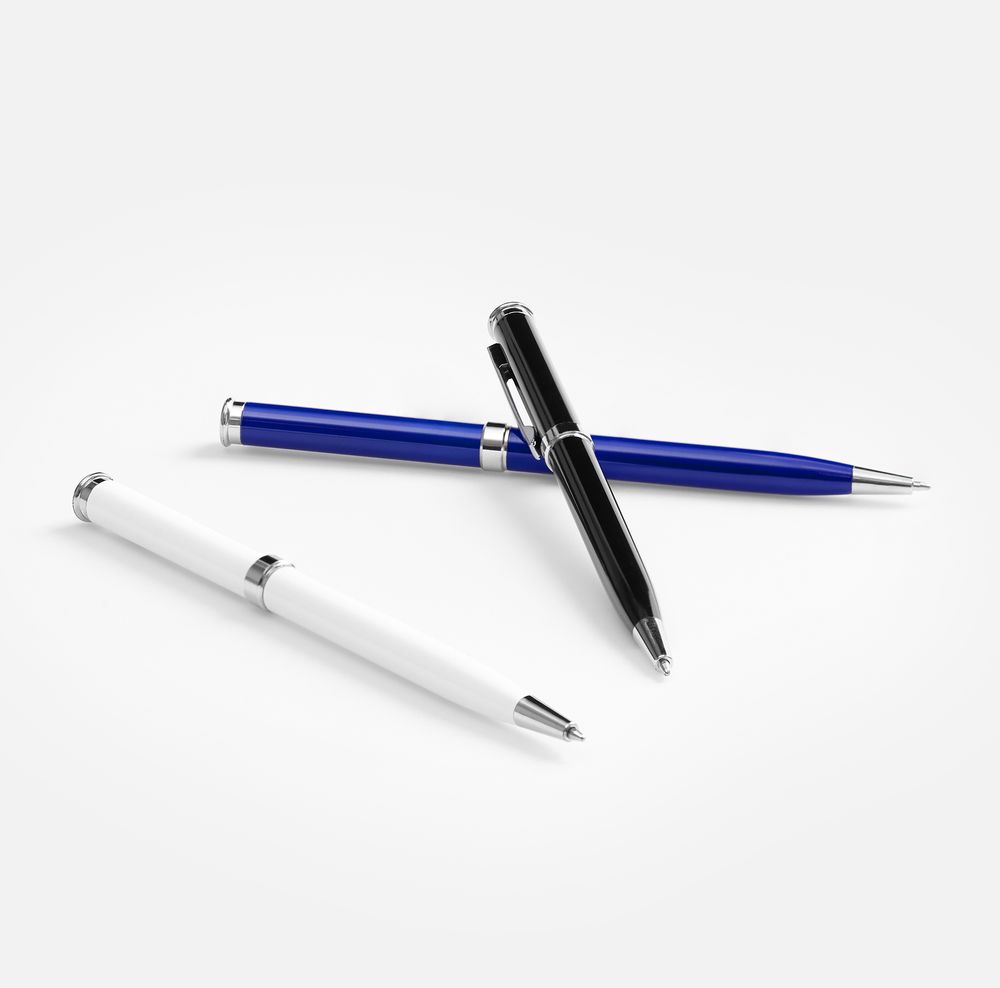 Ручка шариковая Finn Chrome, белая_3