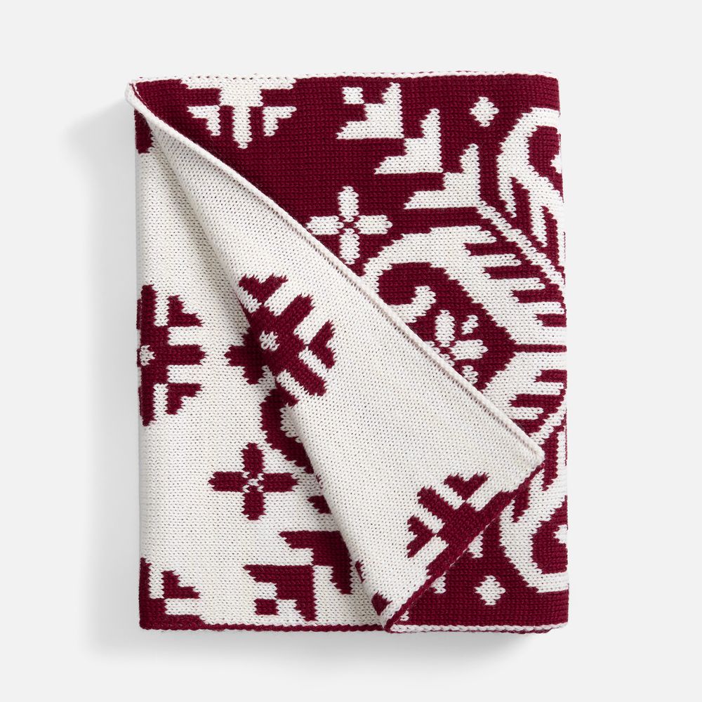 Шарф Wintertude L, красный с белым_0