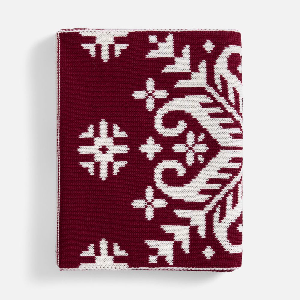 Шарф Wintertude L, красный с белым_1