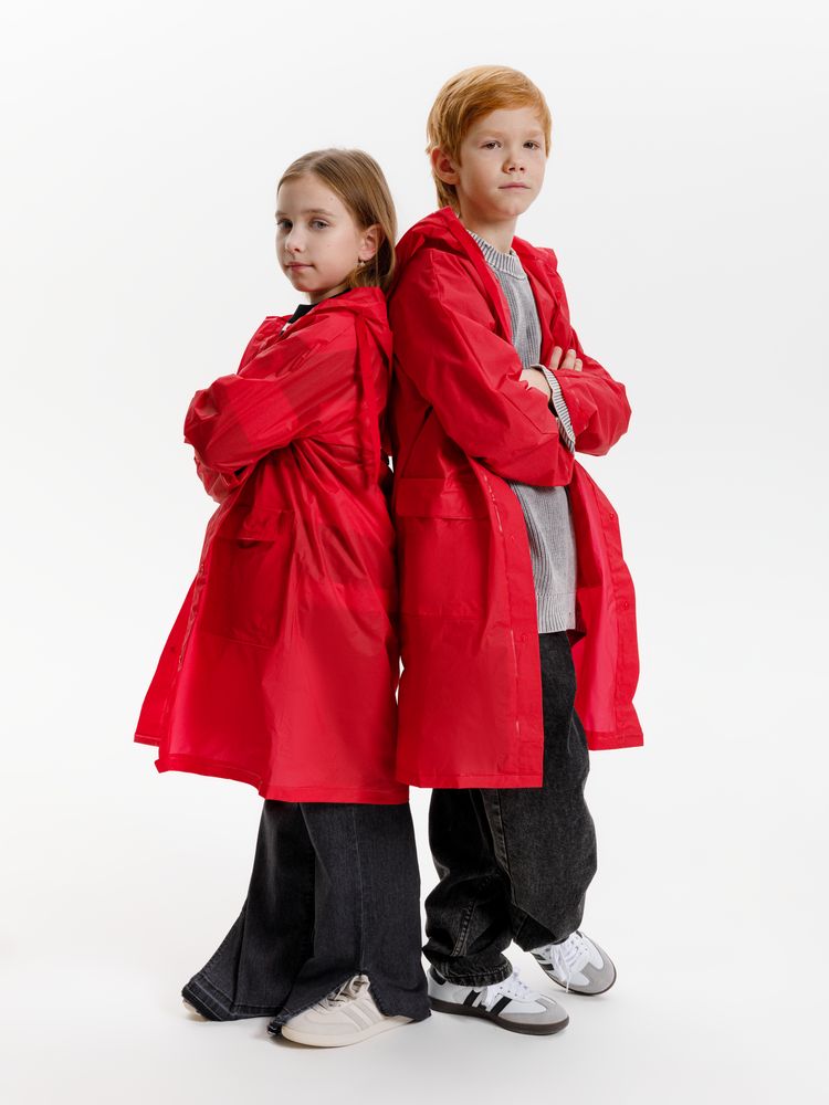 Дождевик детский RainDrop Kids, красный_16