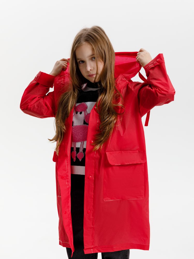Дождевик детский RainDrop Kids, красный_11
