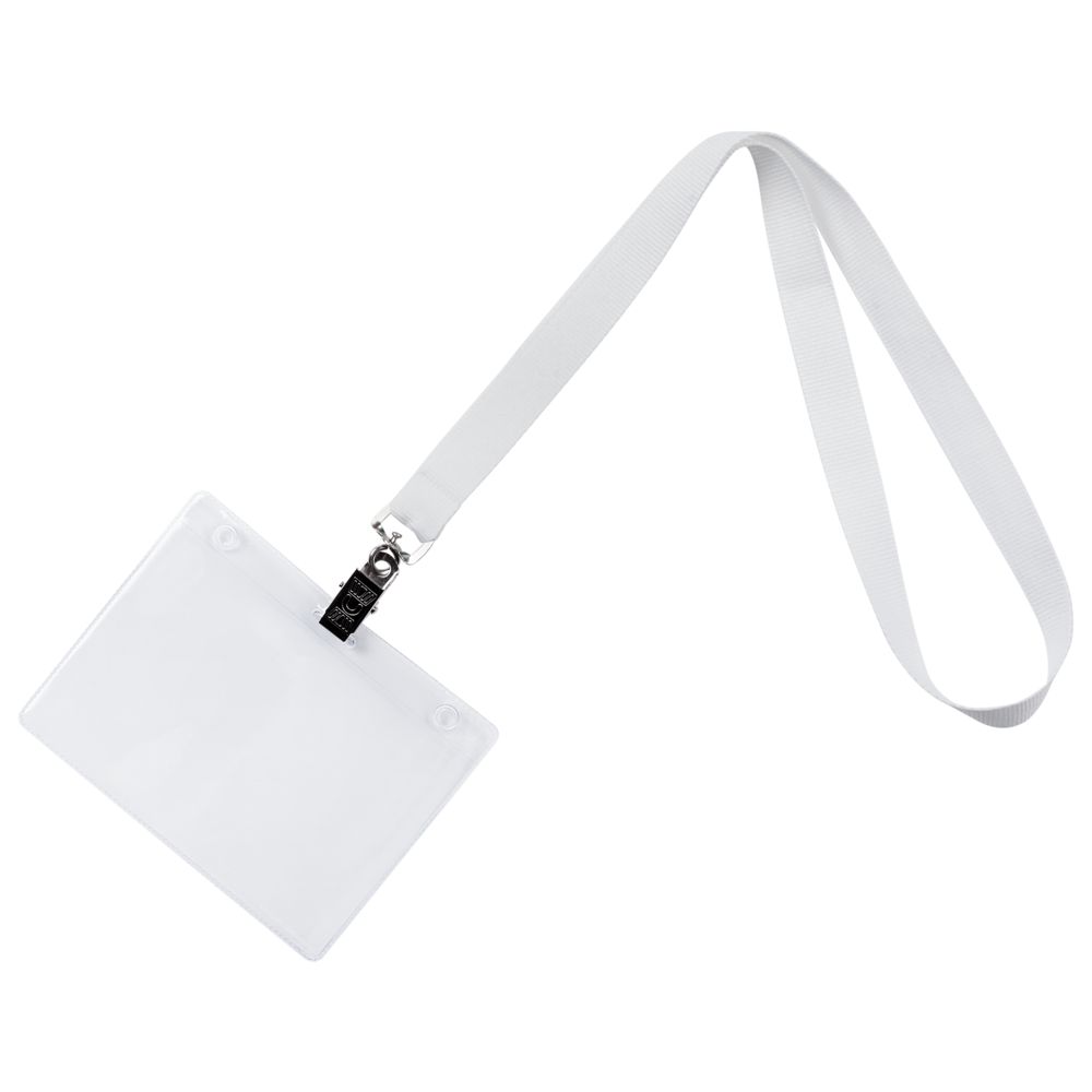 Лента для бейджа Neckband, белая_0