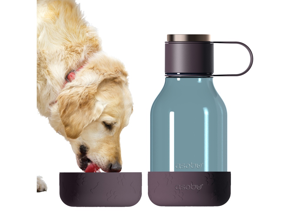 Бутылка для воды 2-в-1 «Dog Bowl Bottle» со съемной миской для питомцев, 1500 мл, бургунди_1