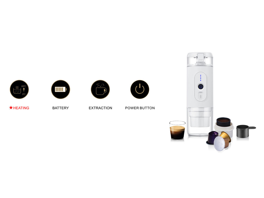 Портативная кофемашина с подогревом «Barista 2», белый_6