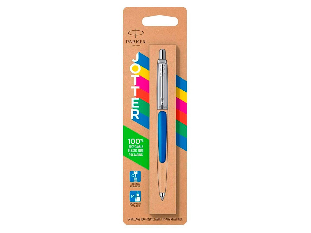 Ручка шариковая Parker Jotter Originals в эко-упаковке, синий_2