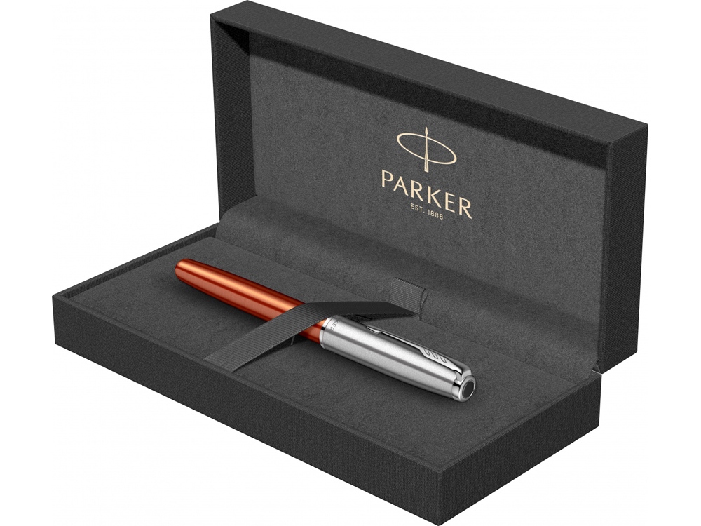 Ручка-роллер Parker «Sonnet Essentials Green SB Steel CT», оранжевый_7