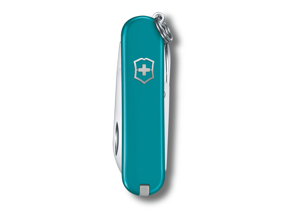 Нож-брелок Classic SD Colors «Falling Snow», 58 мм, 7 функций, бирюзовый_1