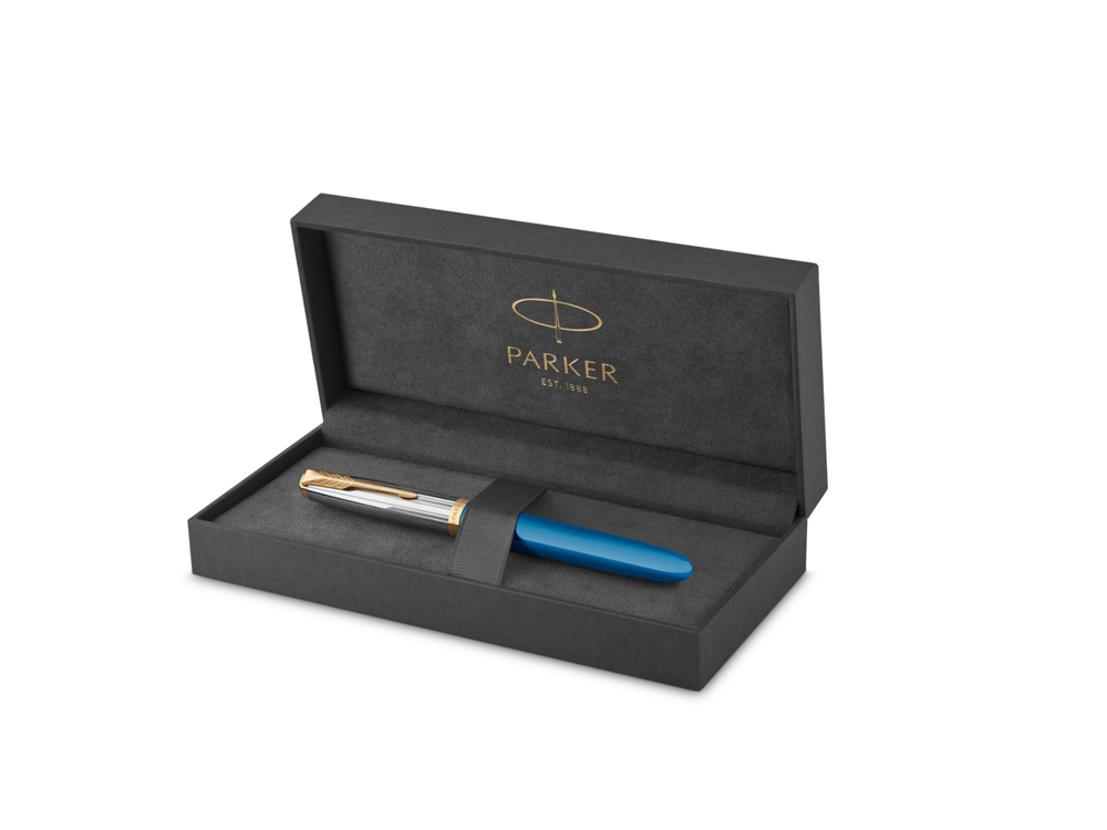 Ручка перьевая Parker 51 Premium, F/M, голубой_5