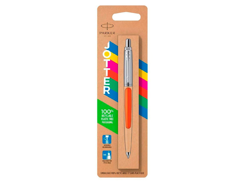 Ручка шариковая Parker Jotter Originals в эко-упаковке, оранжевый_3