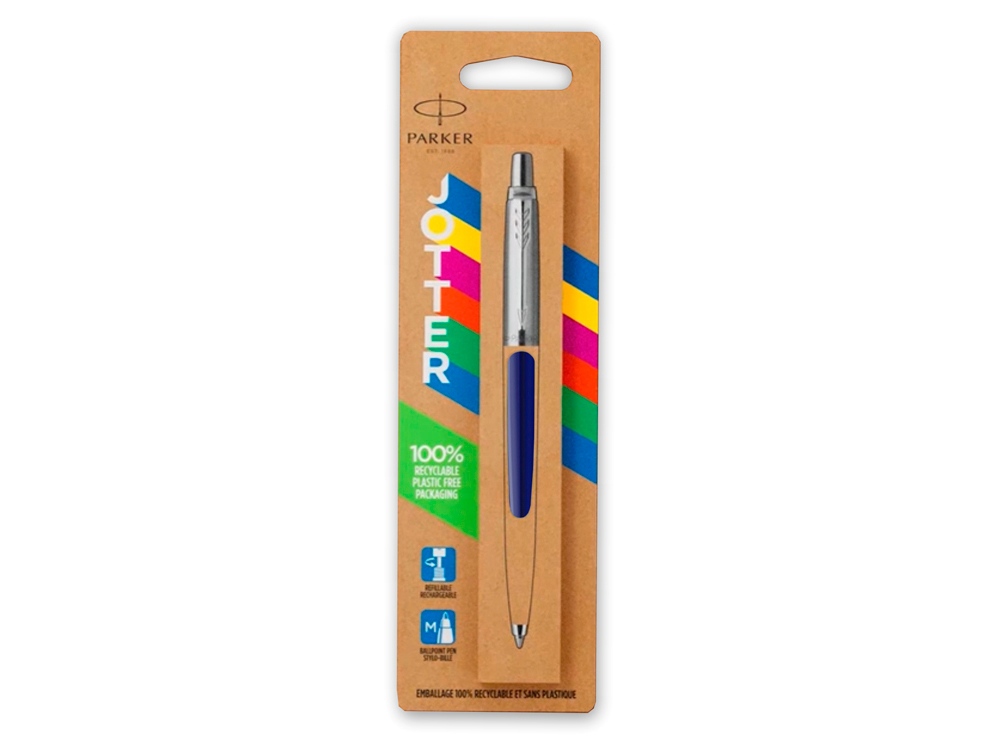 Ручка шариковая Parker Jotter Originals в эко-упаковке, темно-синий_1