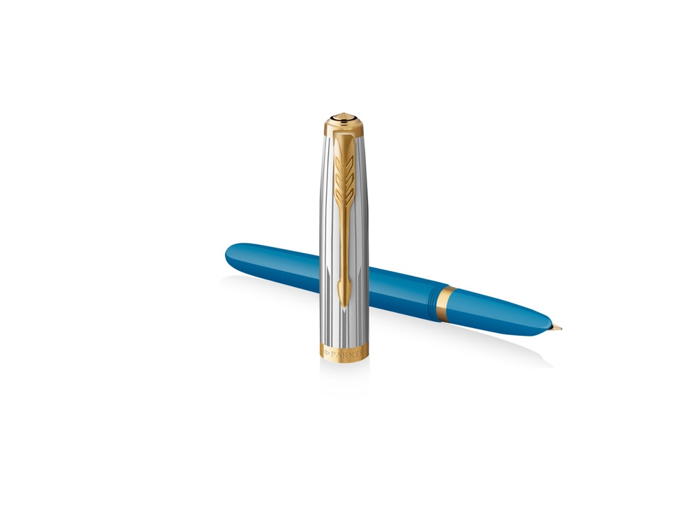 Ручка перьевая Parker 51 Premium, F/M, голубой_2