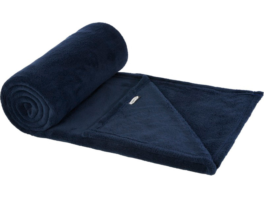 Плед «Lily» из вторичного ПЭТ, темно-синий_2
