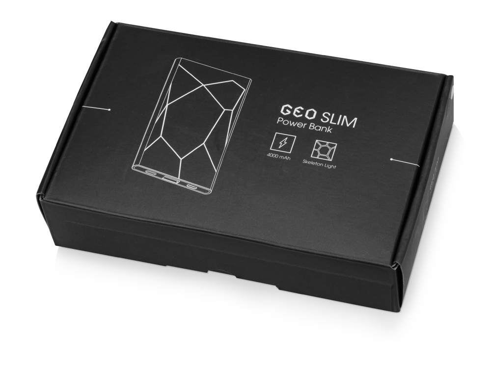 Внешний аккумулятор «Geo», 4000 mAh, антрацит_0