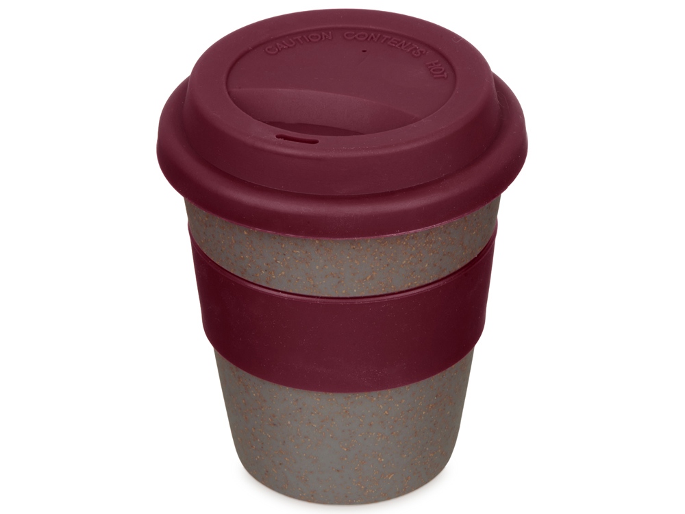 Стакан из бамбукового волокна «Café», бургунди