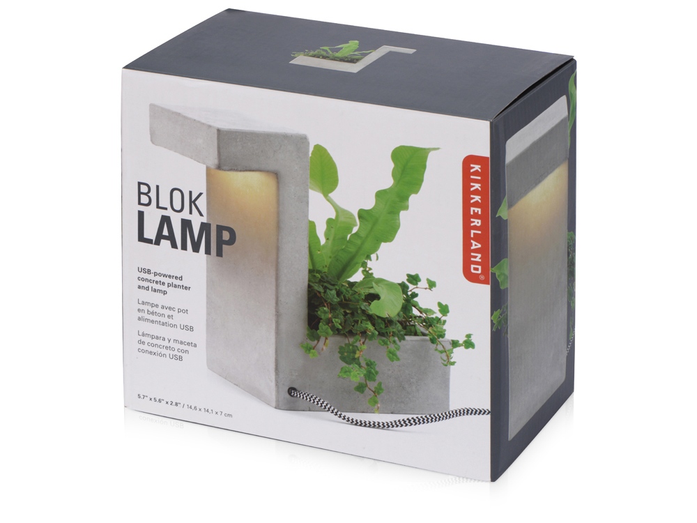 Настольная лампа из бетона «Blok Lamp»_6