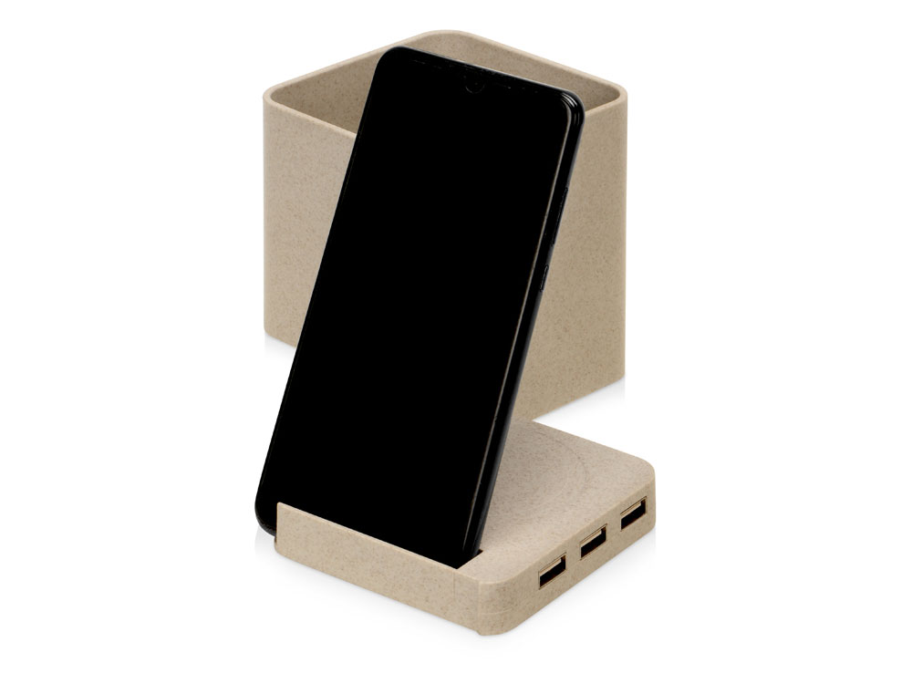 Настольный органайзер Cubic с функциями USB-хаба и беспроводной зарядки_3