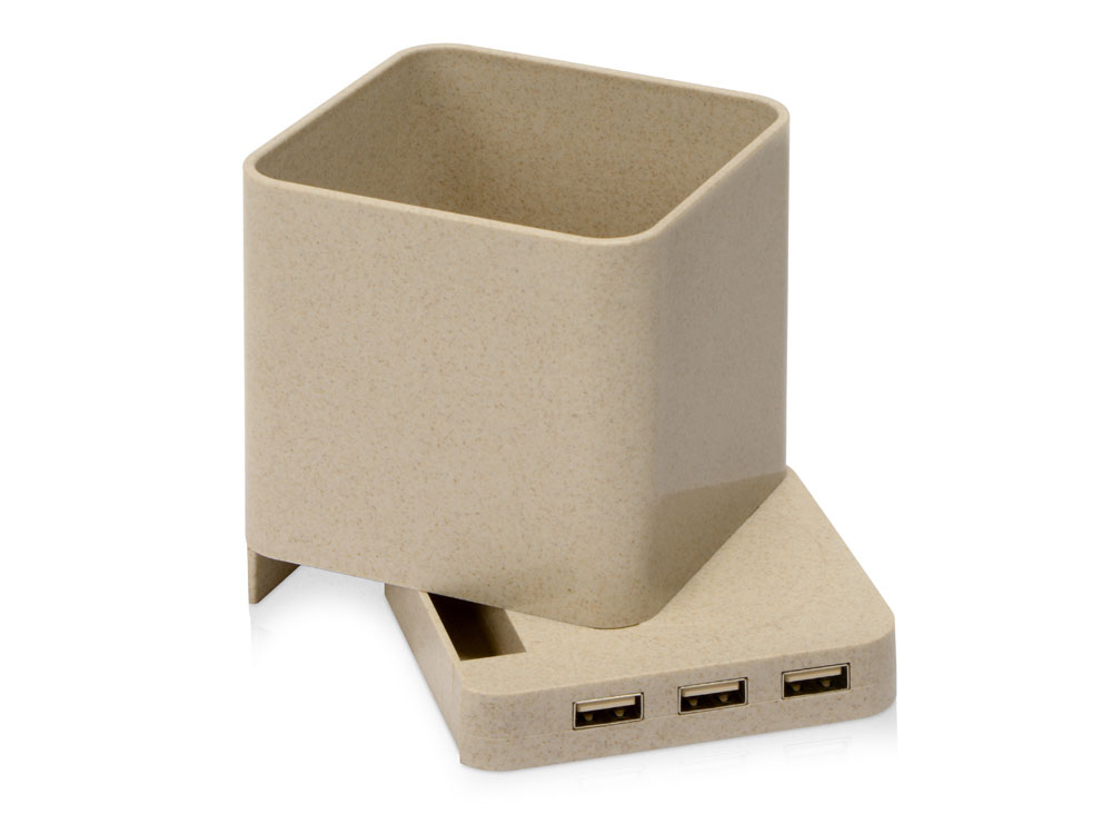 Настольный органайзер Cubic с функциями USB-хаба и беспроводной зарядки_1