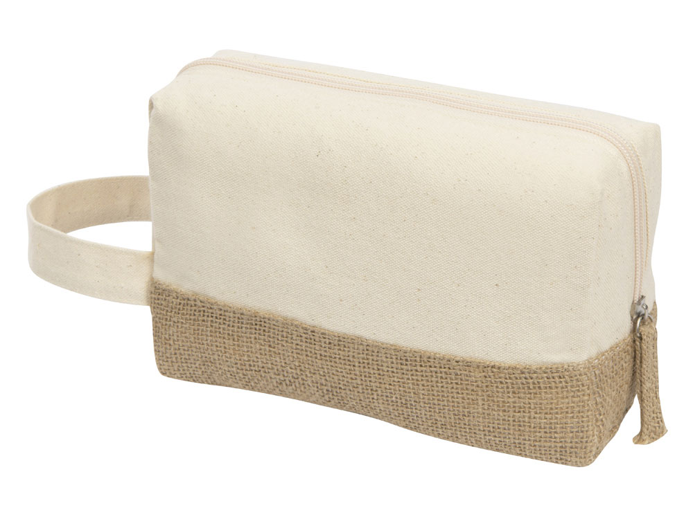 Косметичка «Jute» с ручкой из хлопка и джута_1
