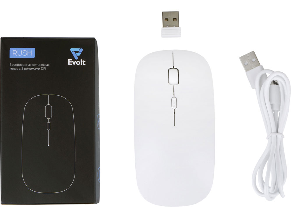 Беспроводная мышь со встроенным аккумулятором «Rush», адаптер USB-A_5